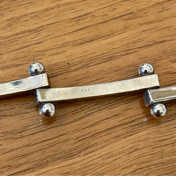 Unique Rare Silver Pin and Bar Link Bracelet 925 - Picture 3 of 7
